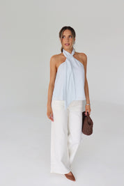 Veia Ice Blue Halter Top