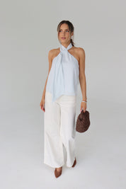 Veia Ice Blue Halter Top