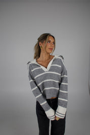 Haven Striped V-Neck Sweater