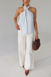 Veia Ice Blue Halter Top