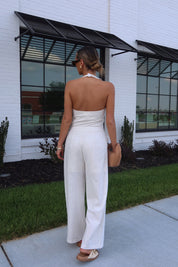 Jael Linen Wide Leg Jumpsuit