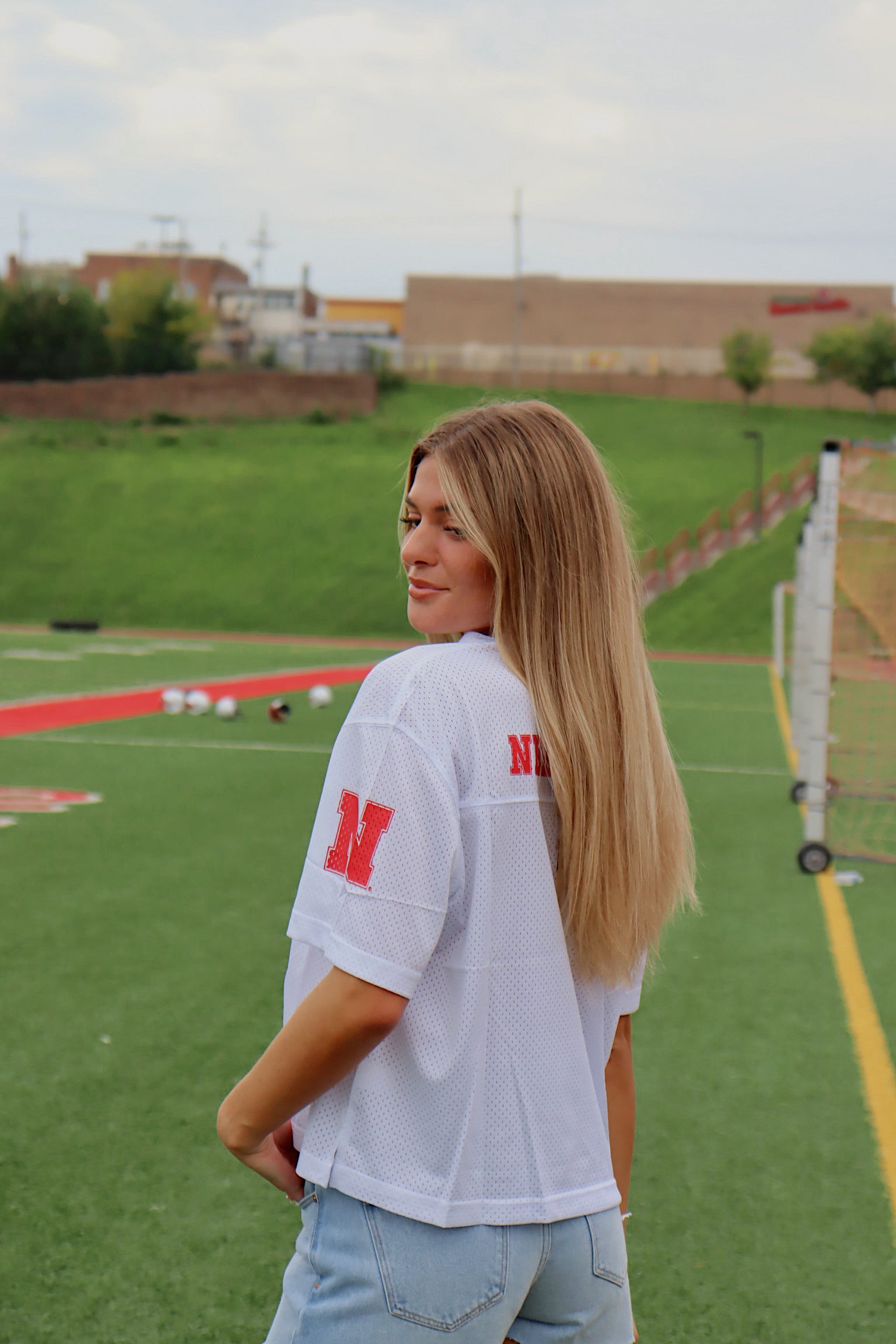 University Of Nebraska Boyfriend Jersey In White