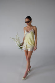 Bella Yellow Satin Camisole