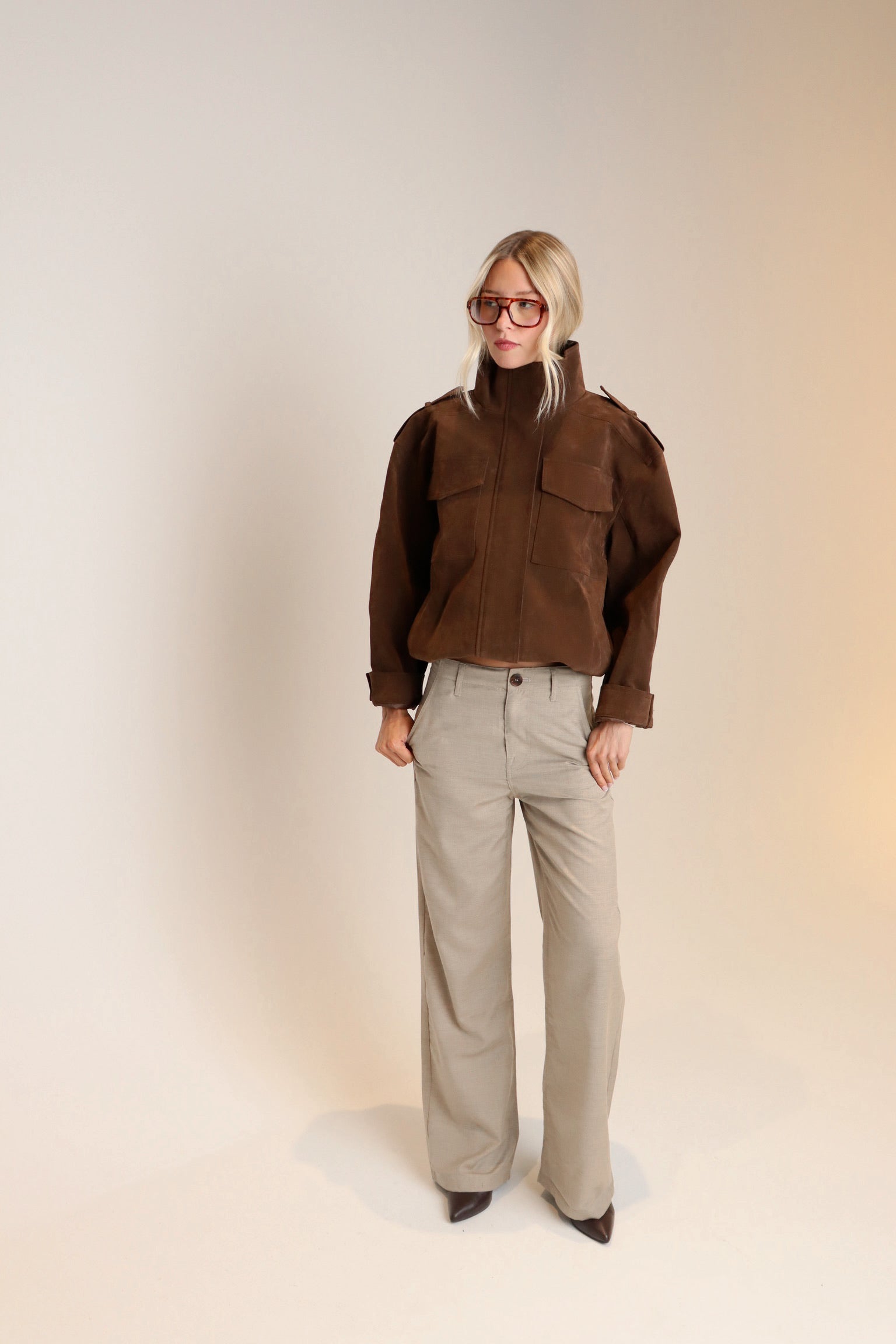 Jalynn Khaki Trousers