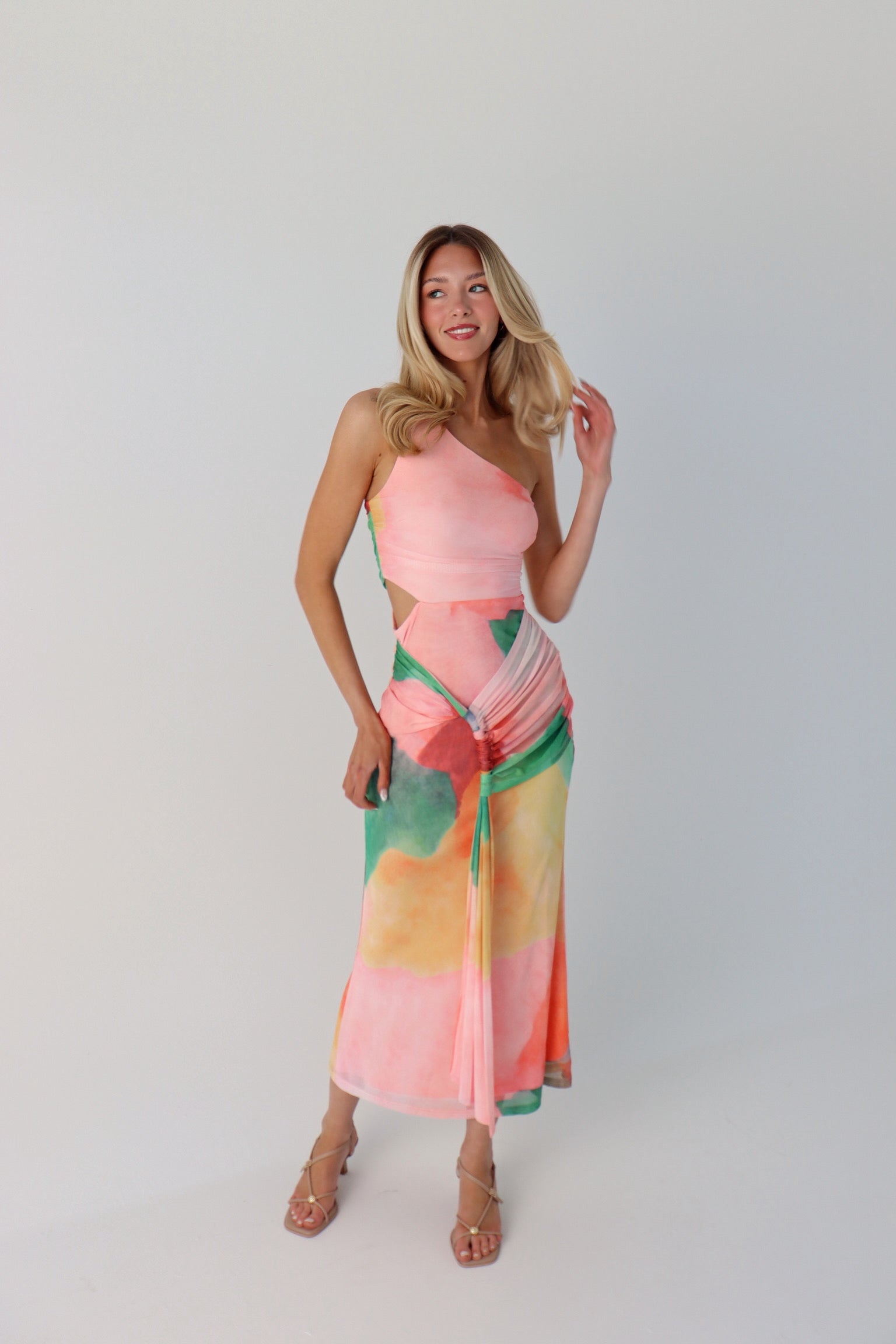 Caia Colorblock Midi Dress