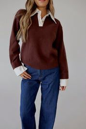 Alexia Collared Contrast Sweater
