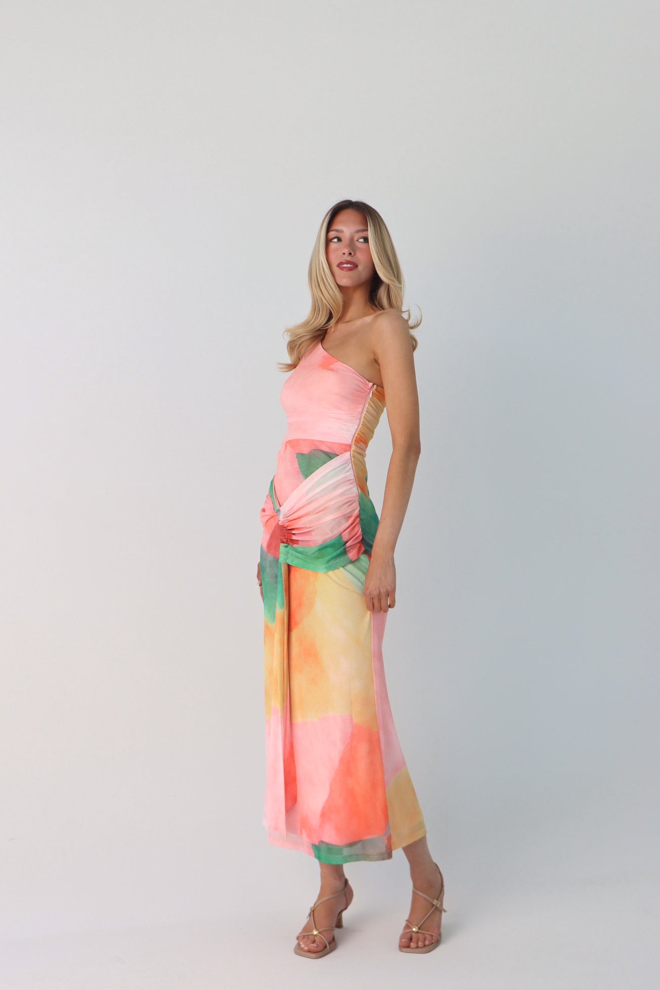 Caia Colorblock Midi Dress