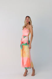 Caia Colorblock Midi Dress