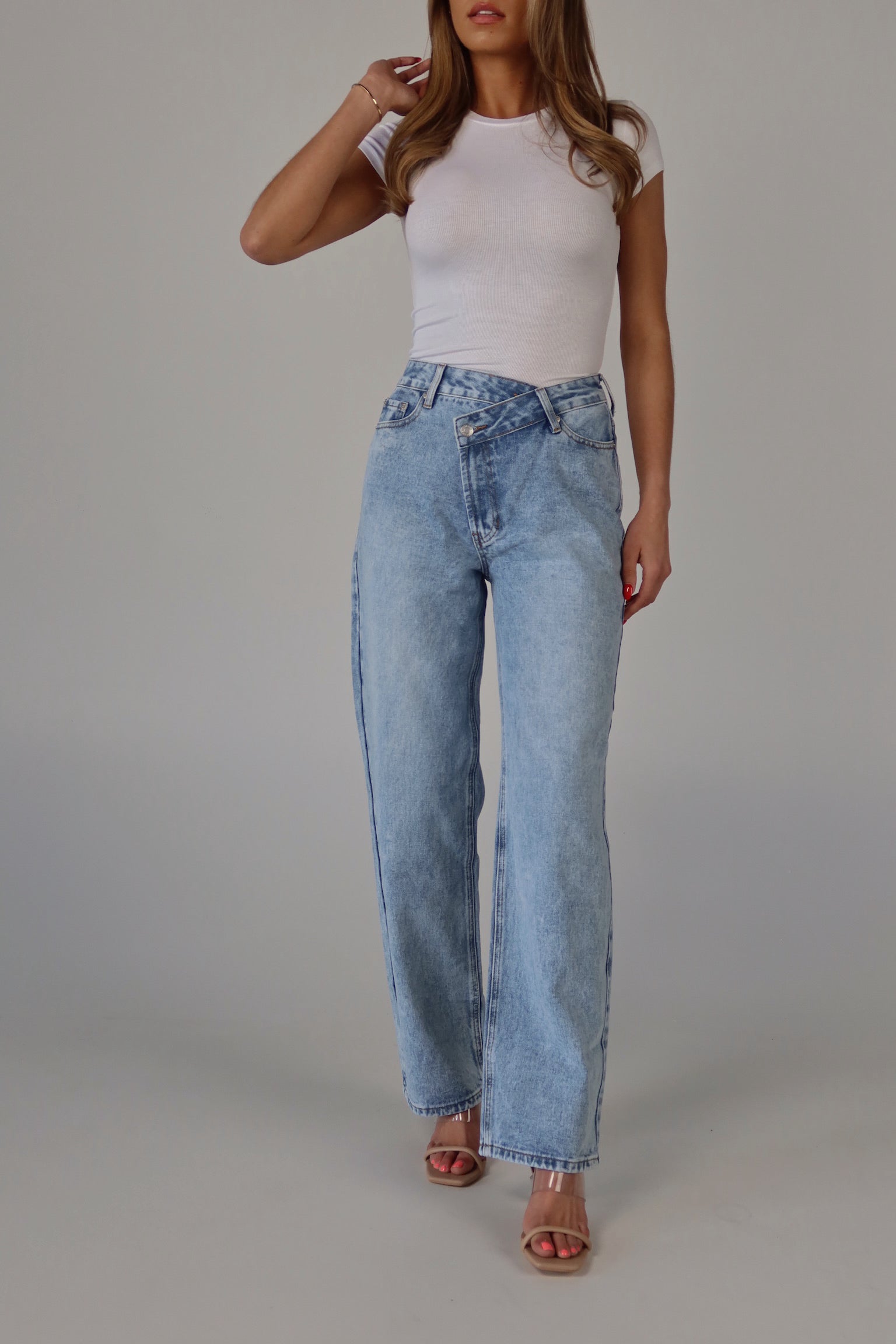 Jazlyn Crossover Denim Jeans