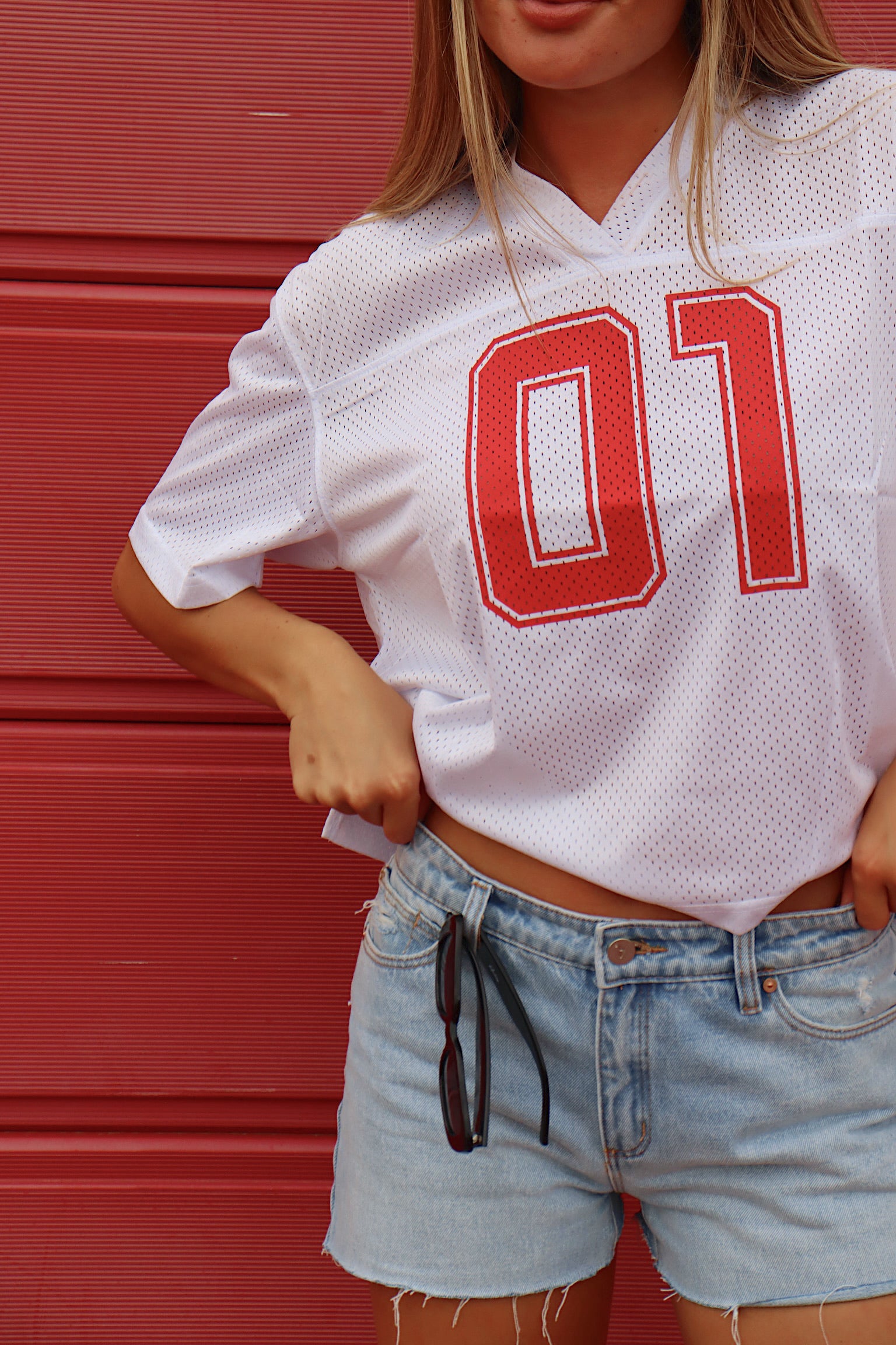 University Of Nebraska Boyfriend Jersey In White