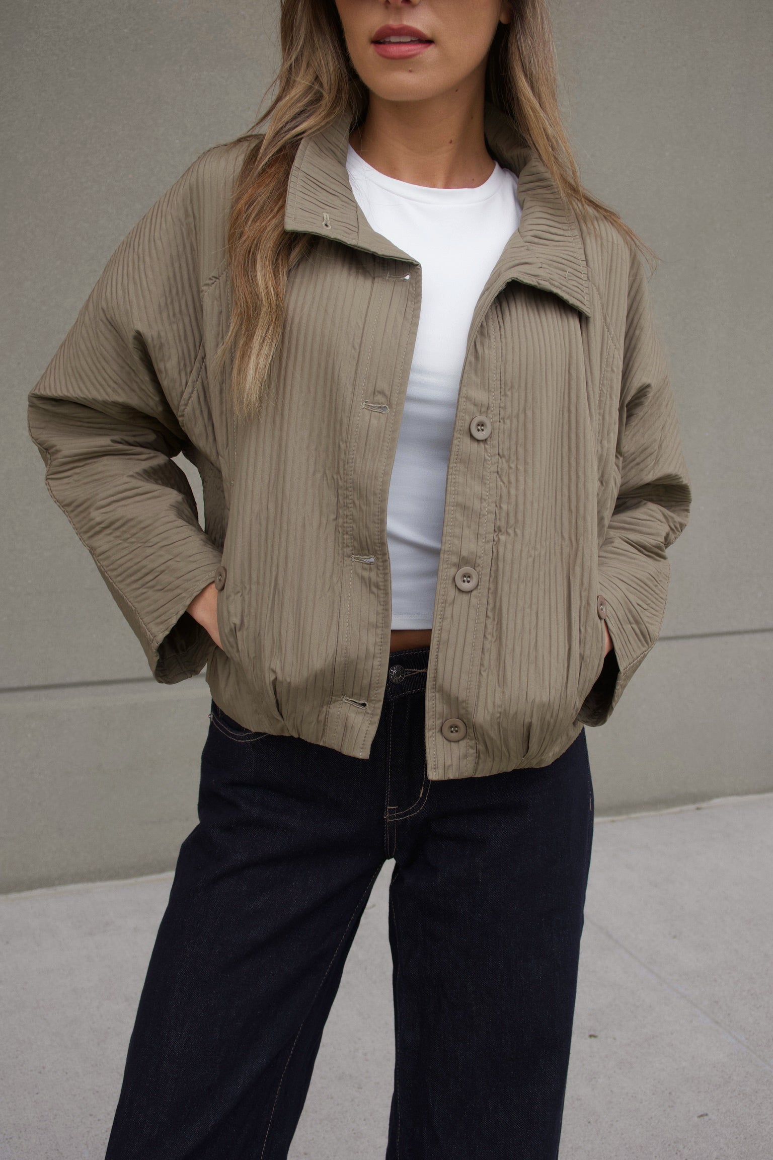 Olive Textured Jacket