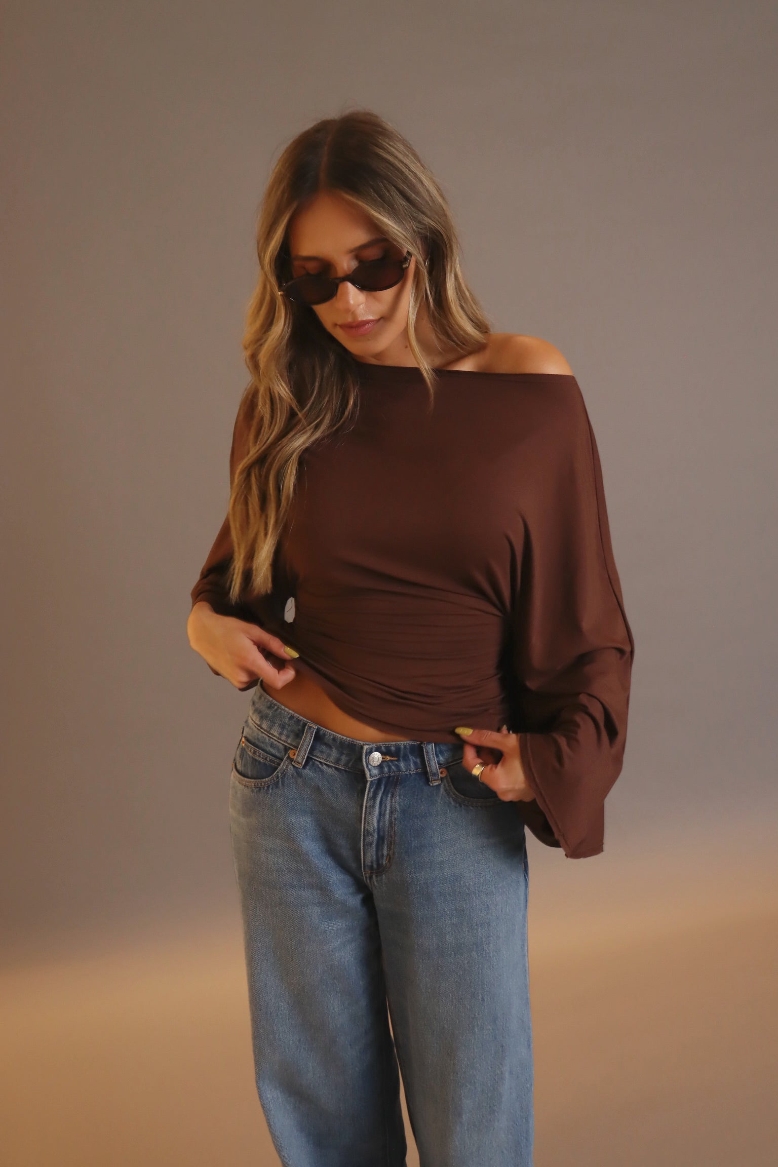 Emme Back-Tie Dolman Sleeve Top