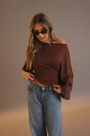 Emme Back-Tie Dolman Sleeve Top