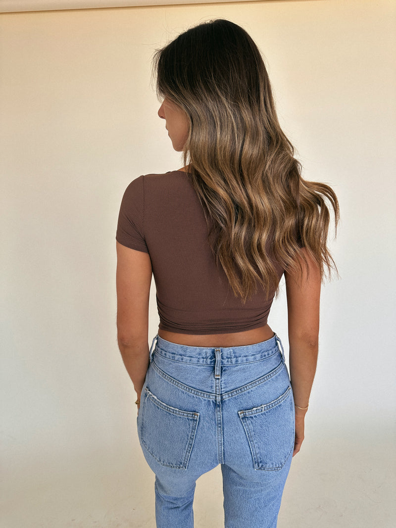 Holly Square Neck Crop Tee