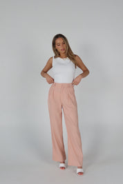 Lizzy High Waist Trousers In Blush