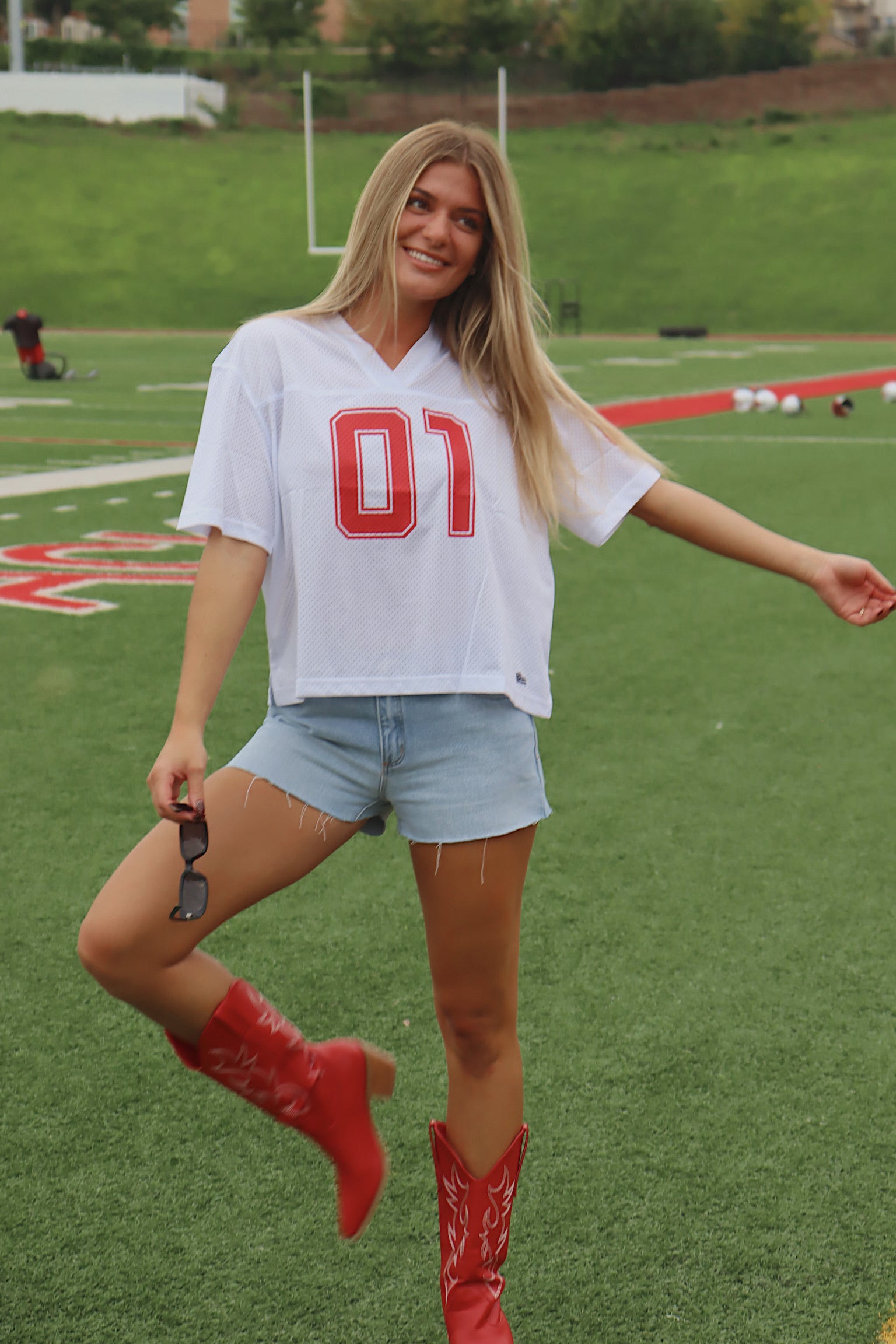 University Of Nebraska Boyfriend Jersey In White