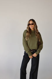 Lenny Relaxed Sweater in Vintage Olive