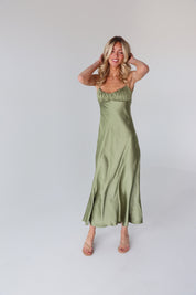 Hazel Satin Maxi Dress