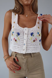 Indy Floral Embroidered Tank