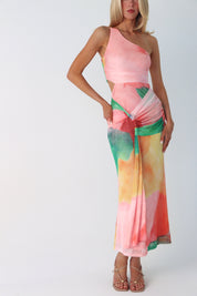 Caia Colorblock Midi Dress