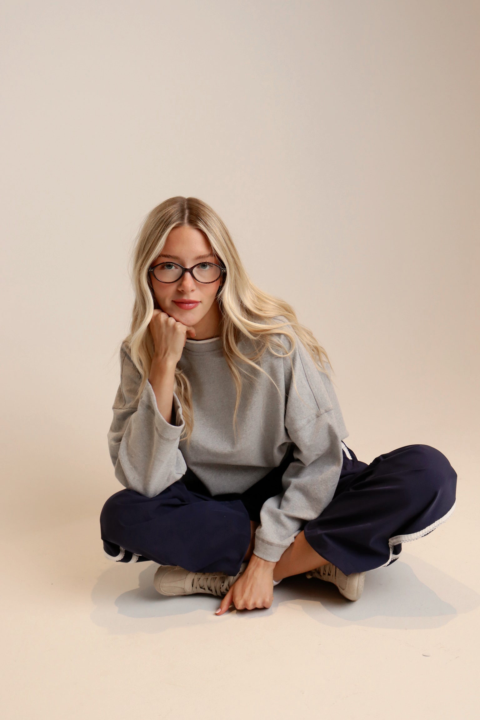 Blake Contrast Long Sleeve Top