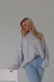 Ryleigh Grey Mock Neck Sweater