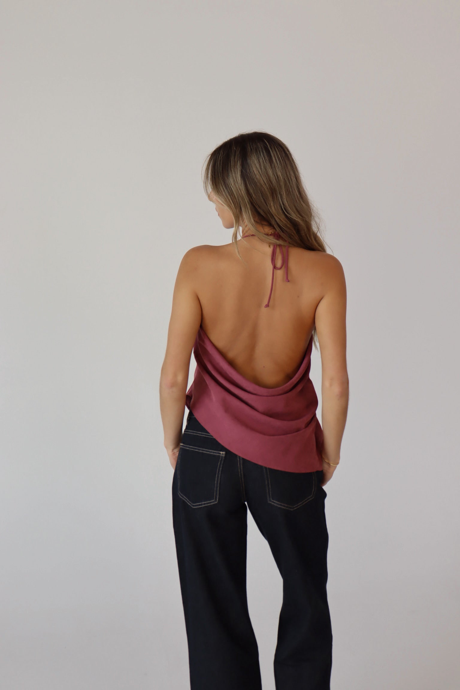 Lilah Suede Halter Top