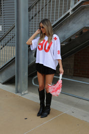 Nebraska Boyfriend Jersey In White