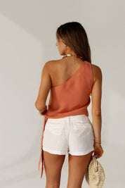 Capri One Shoulder Tie Top