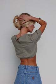 Elise Puff Sleeve Crop Top