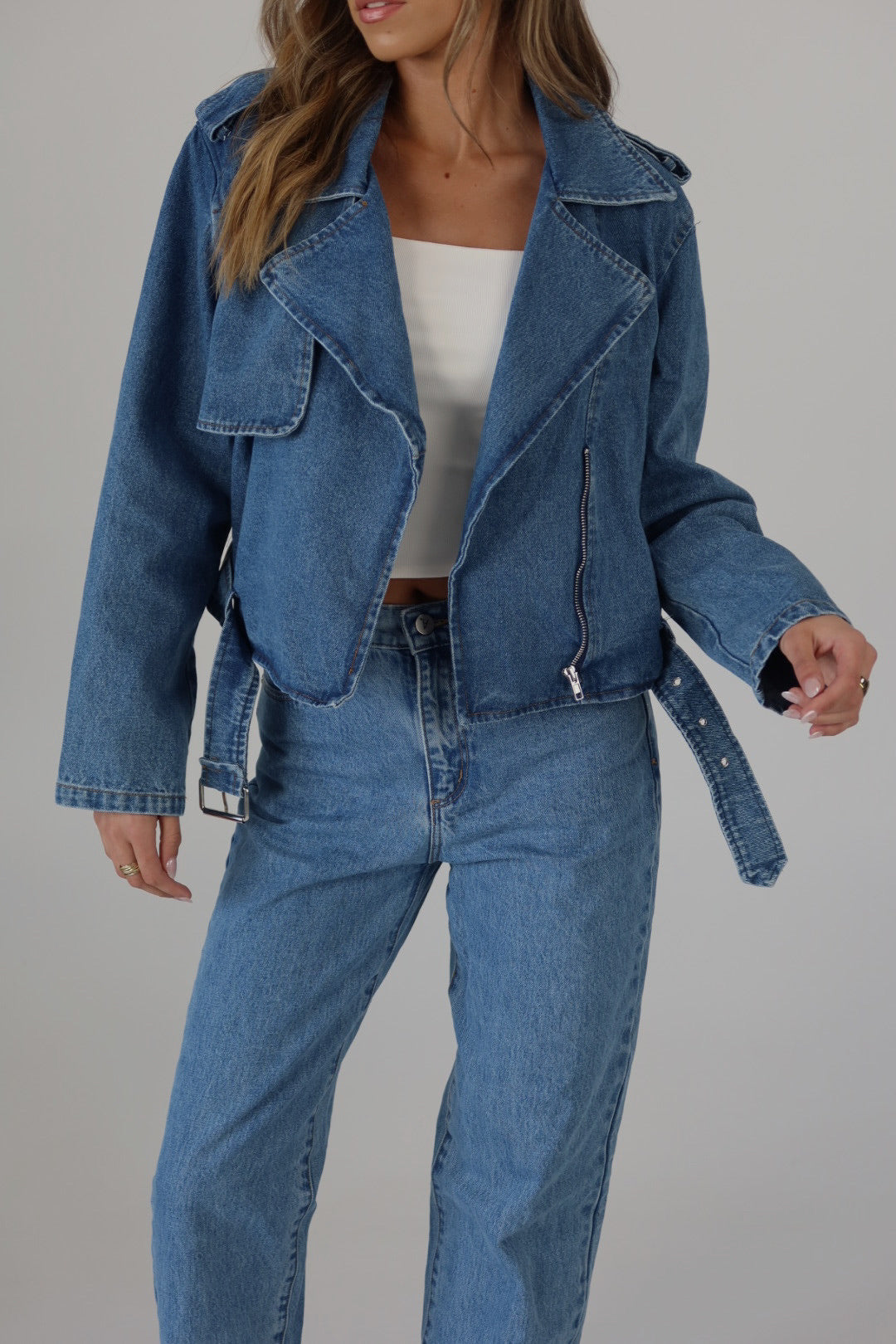 Zayla Zip-Up Denim Jacket