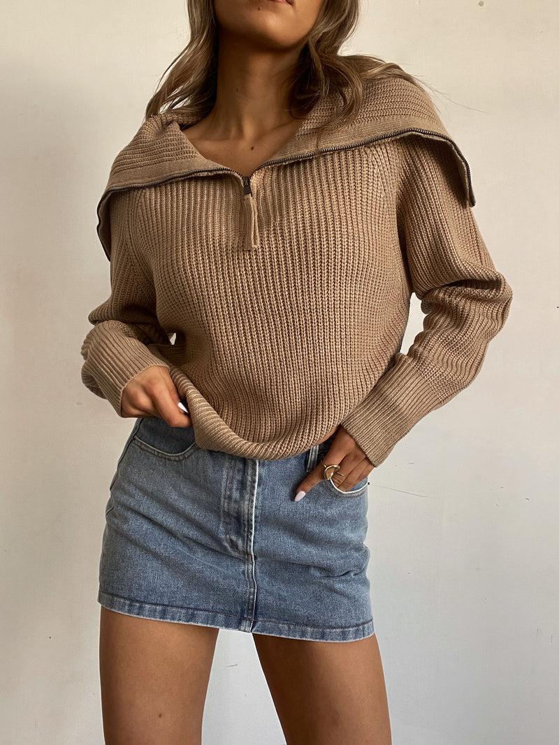 Ava Quarter Zip Sweater