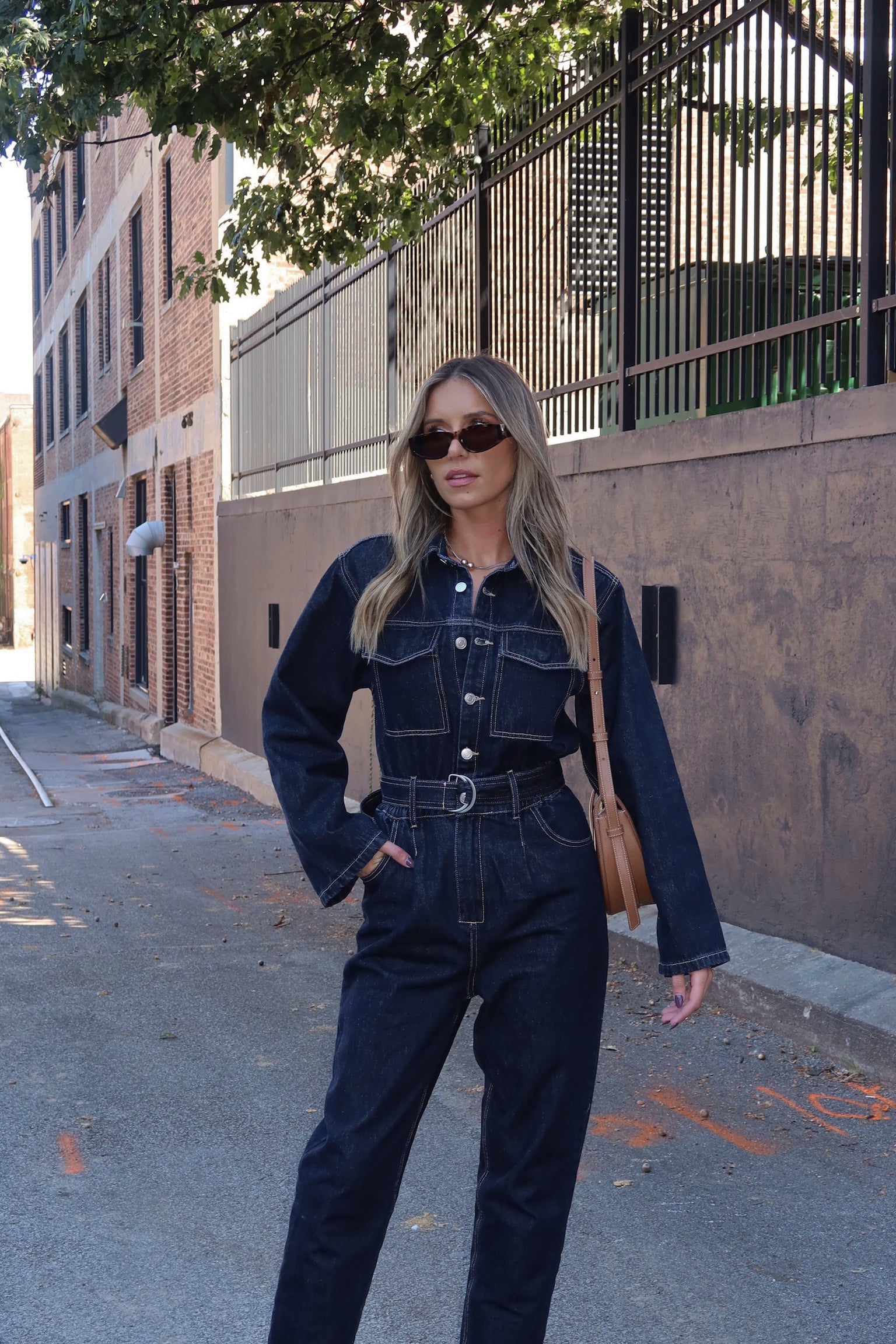 Midnight Utility Denim Jumpsuit