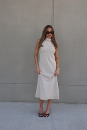 Maeva Turtleneck Sleeveless Maxi Dress