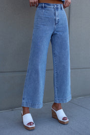 RESTOCKED :Nelly Denim Crop Pants