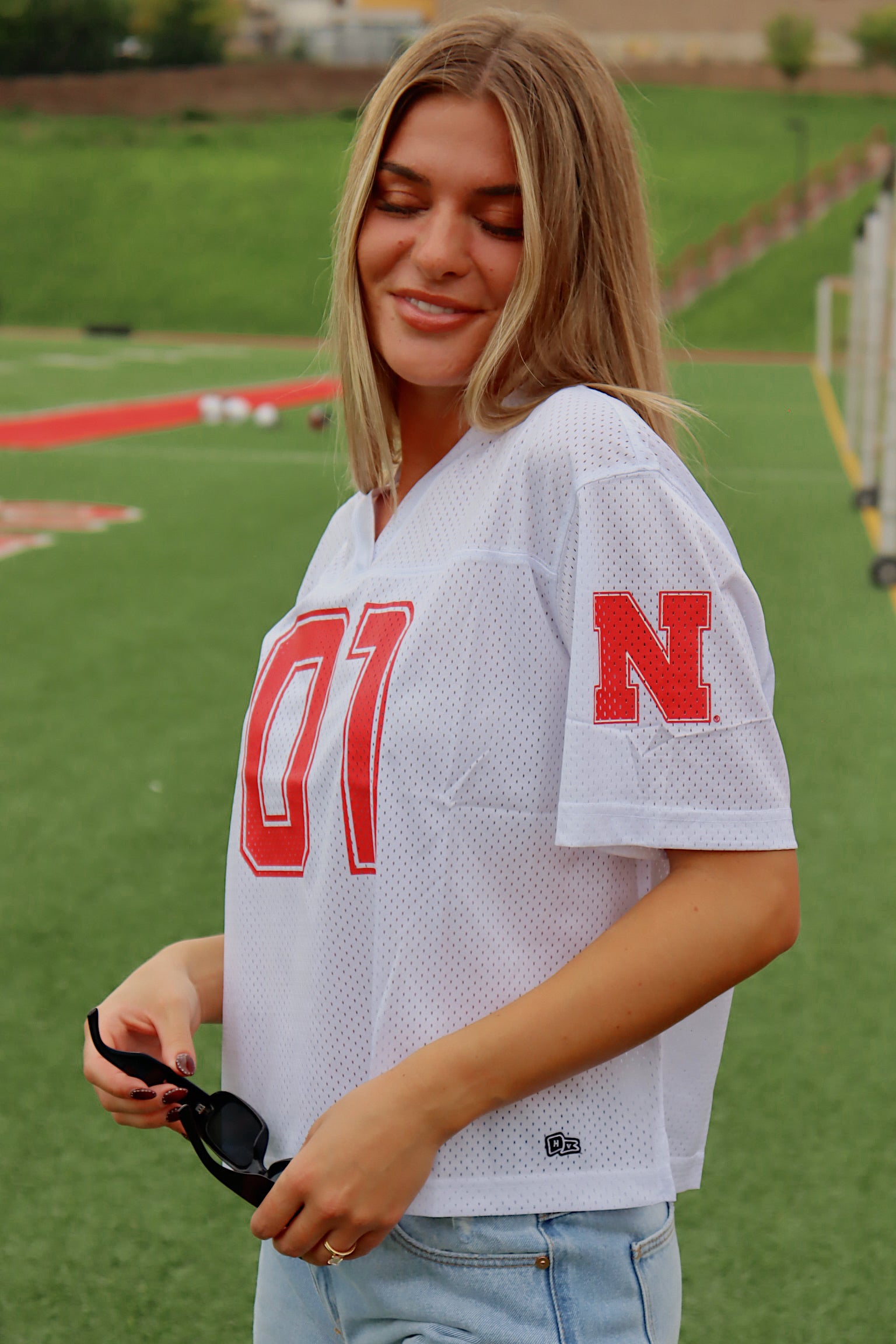 University Of Nebraska Boyfriend Jersey In White