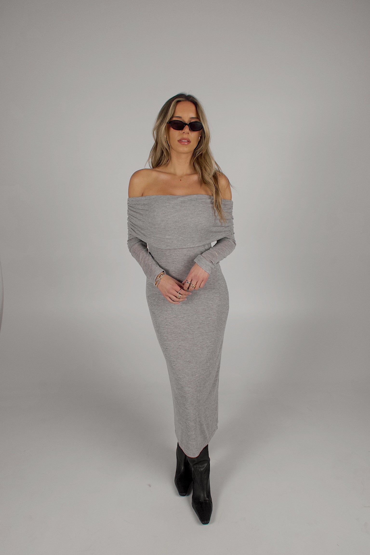 Eloise Fold Over Midi Dress