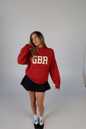 Nebraska Varsity Sweater In Red