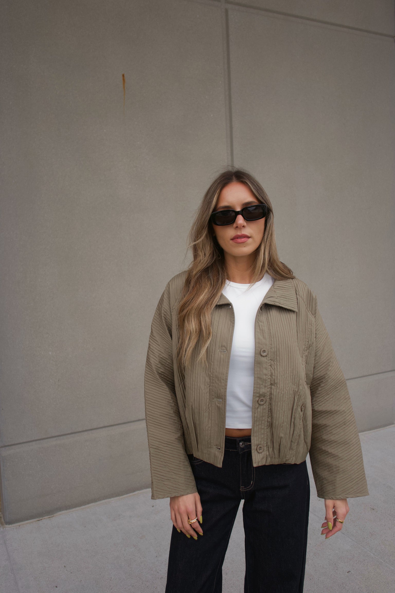 Olive Textured Jacket