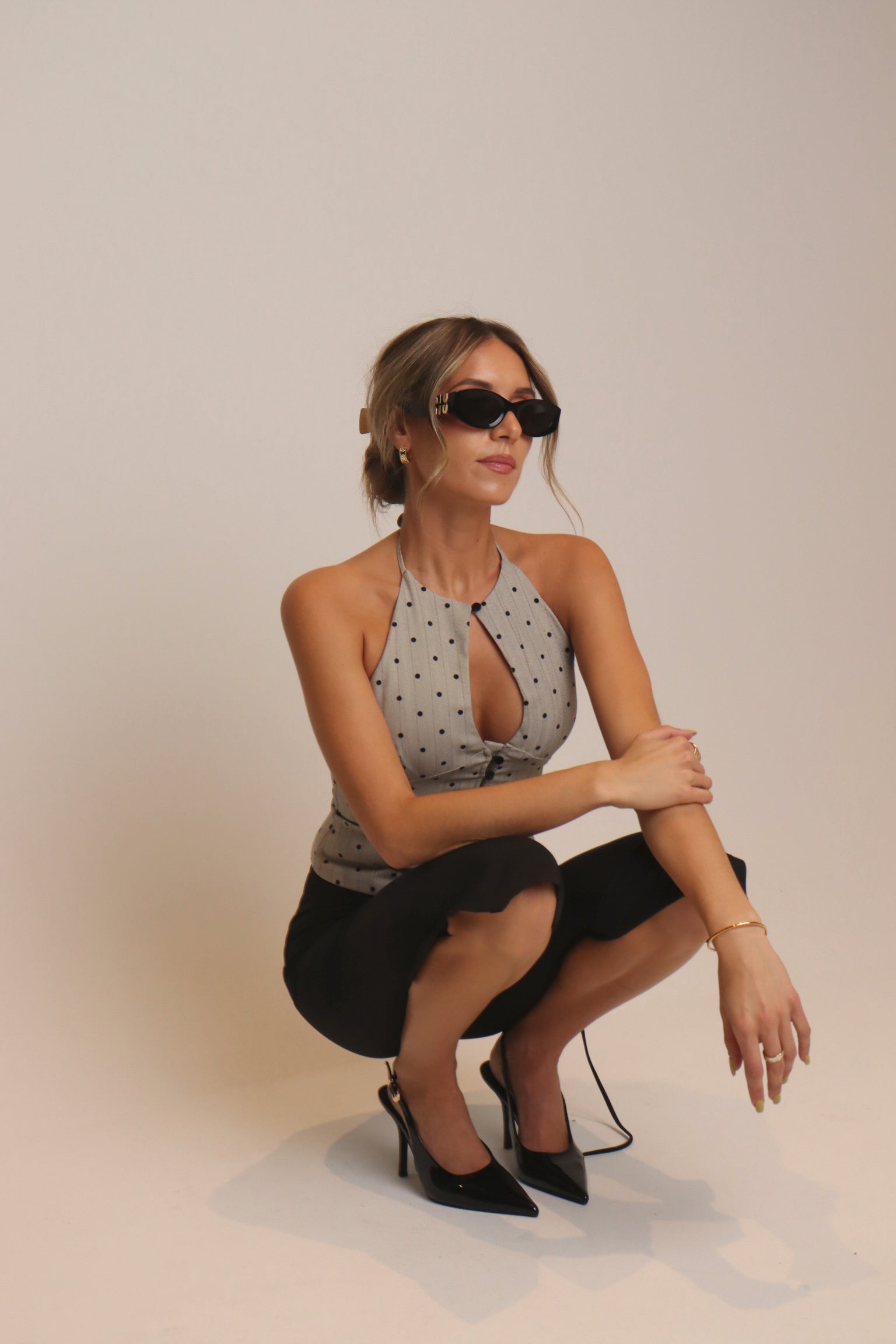 Blair Polka Dot Halter Top