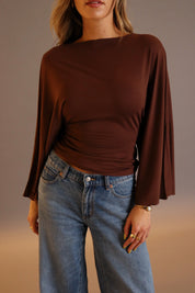 Emme Back-Tie Dolman Sleeve Top