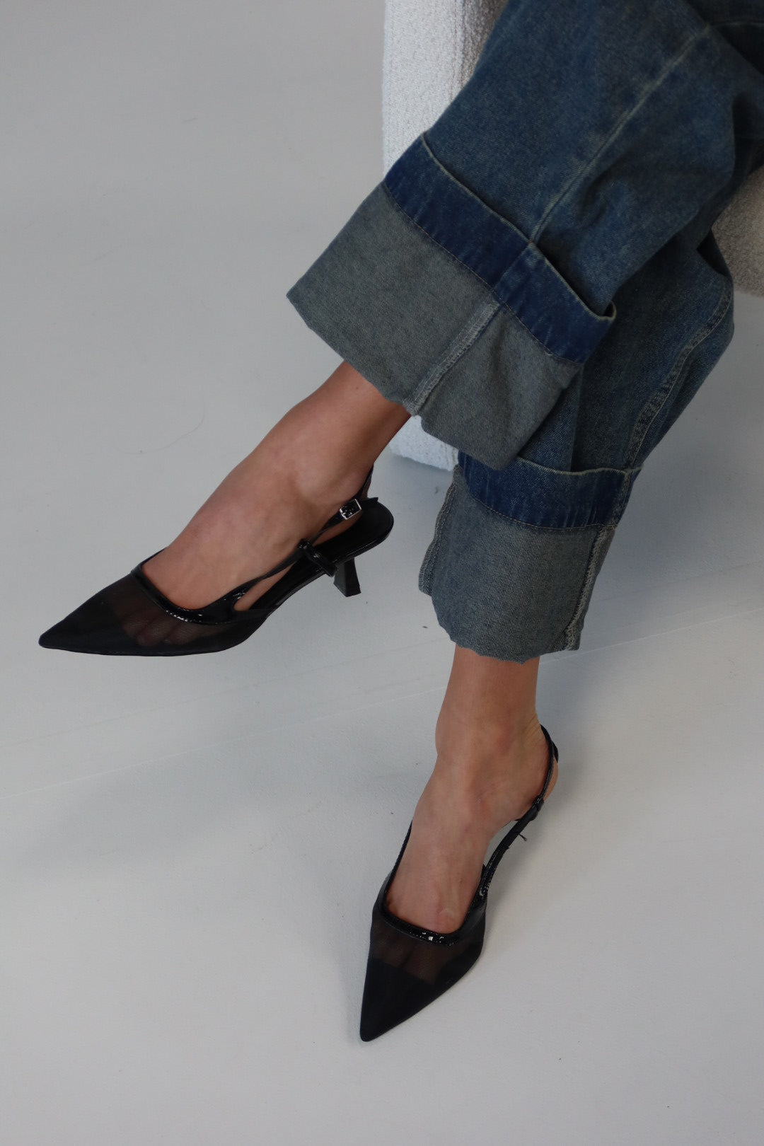 BILLINI : Hawley Black Pointed Toe Heel