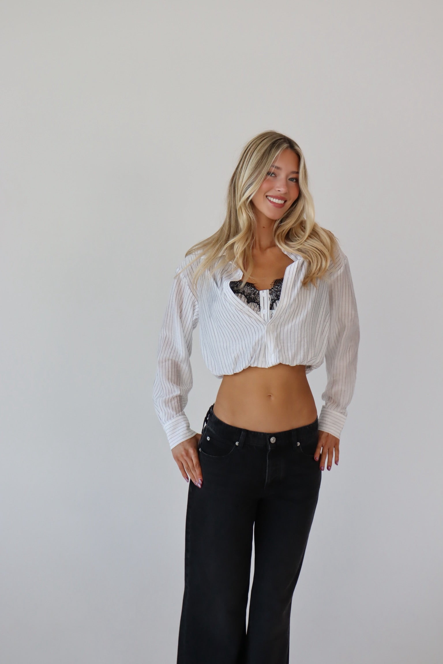 Tatum Layered Button Down Top
