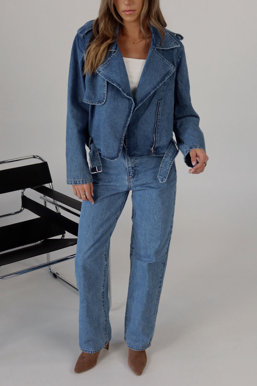 Zayla Zip-Up Denim Jacket