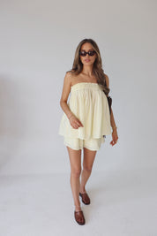 Lydia Light Yellow Short Set