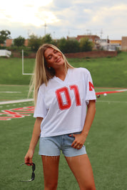 University Of Nebraska Boyfriend Jersey In White
