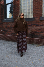 Presley Plaid Chiffon Maxi Skirt