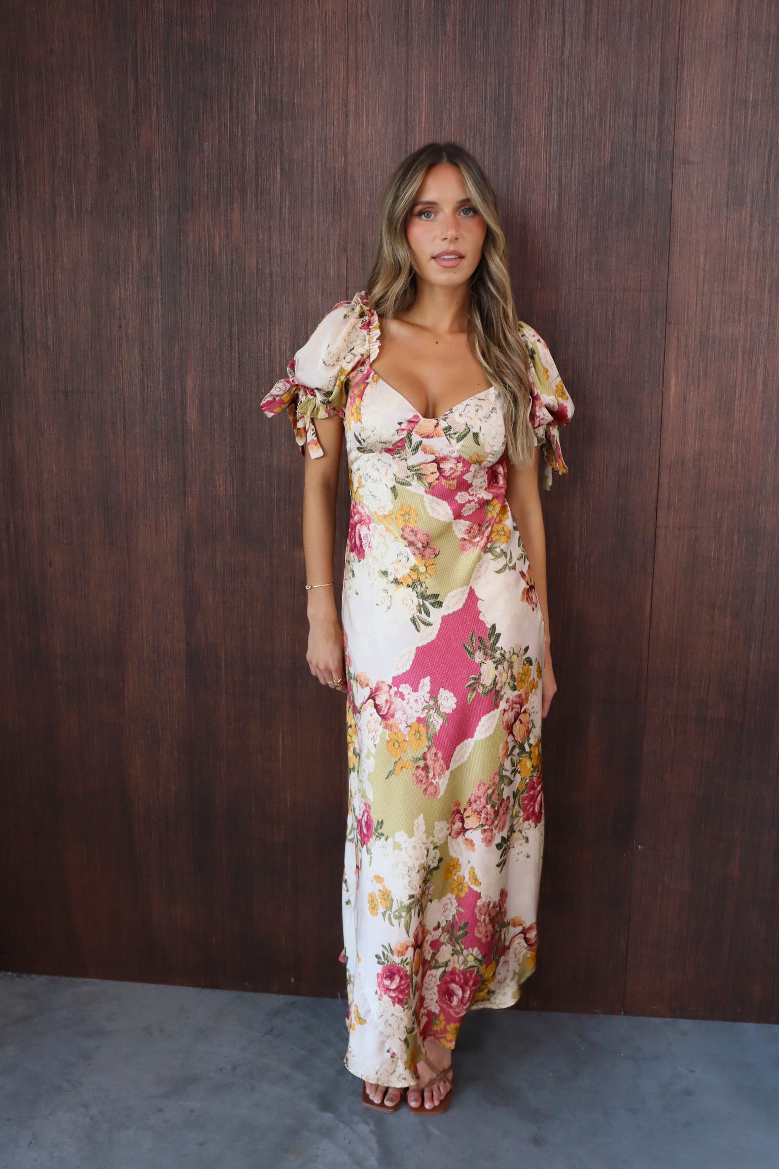 Paloma Patchwork Floral Maxi Dress