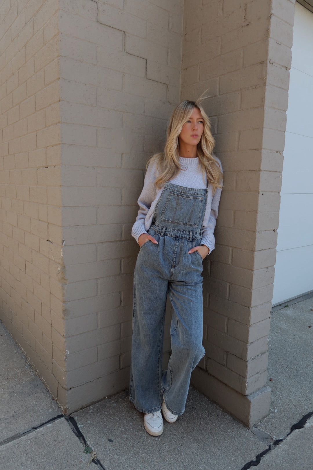 Denim Halter Tie Overalls