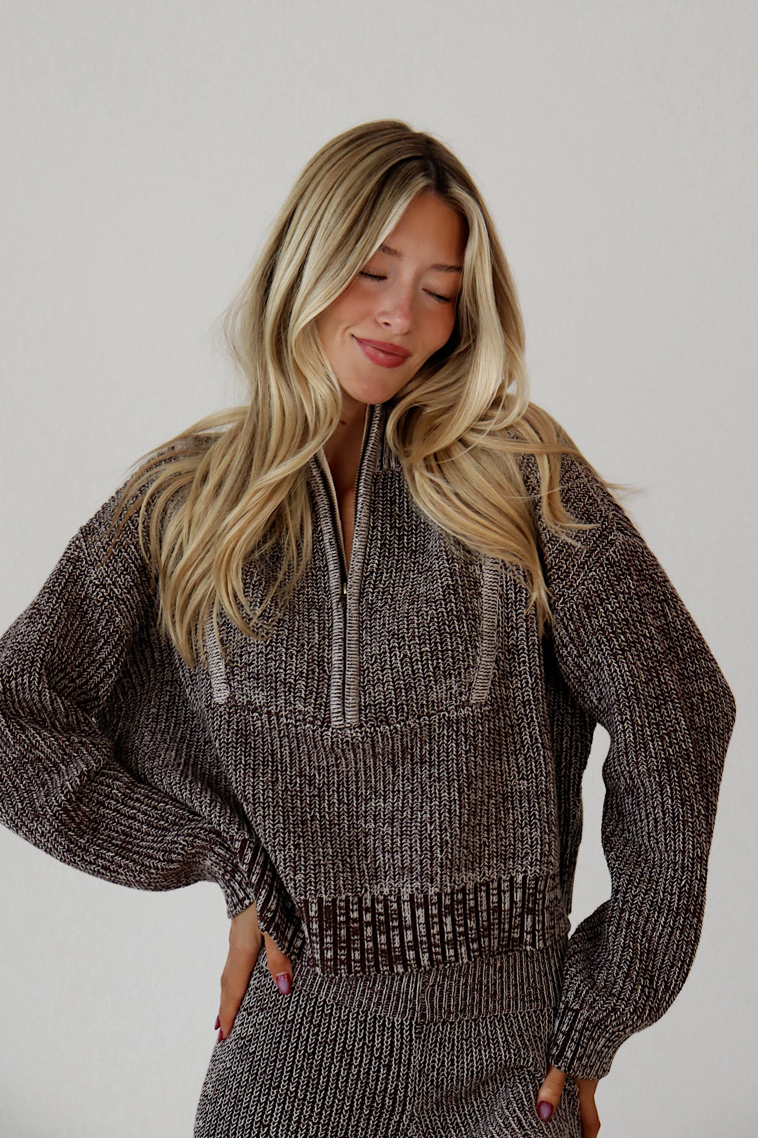 Carley Chunky Knit Quarter Zip